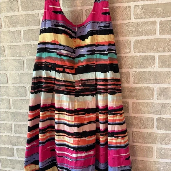 Black Label NWT Colorful Striped Sleeveless Dress - Picture 7 of 8